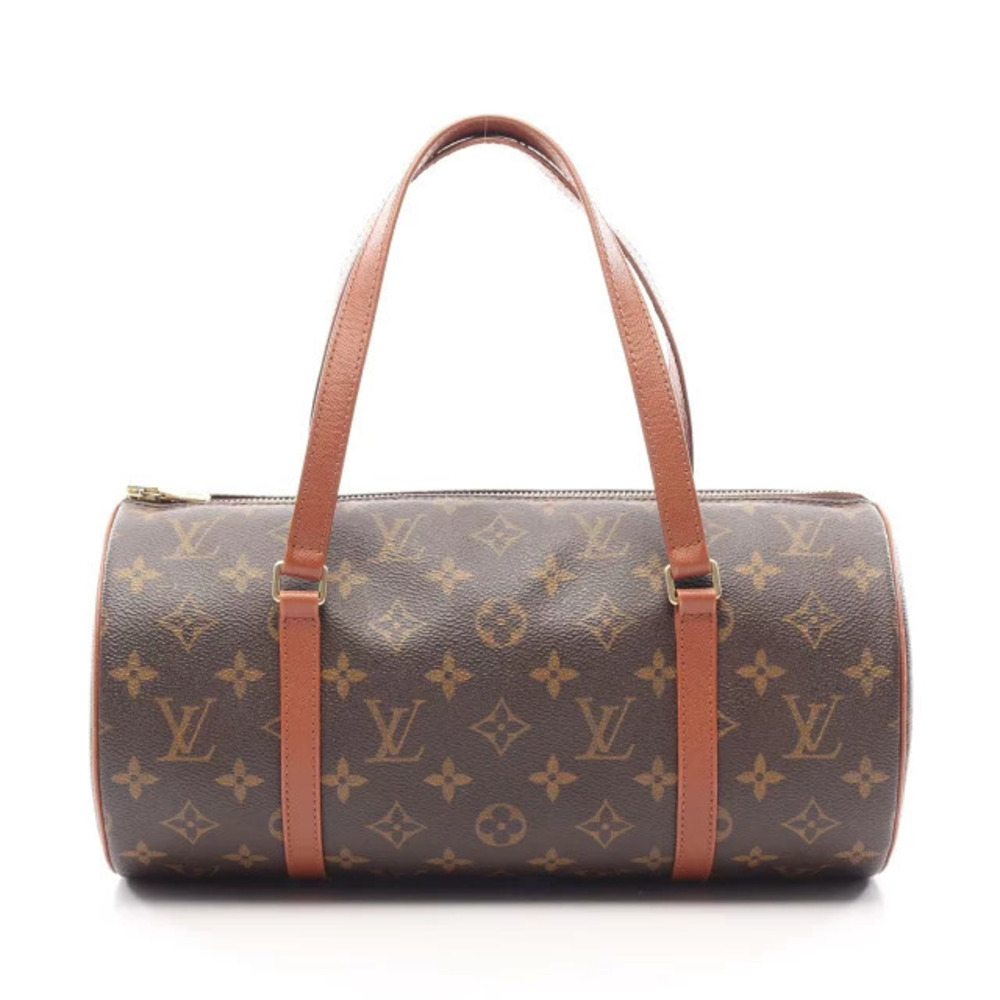 Louis Vuitton Papillon Handbag Canvas Leather Monogram Brown